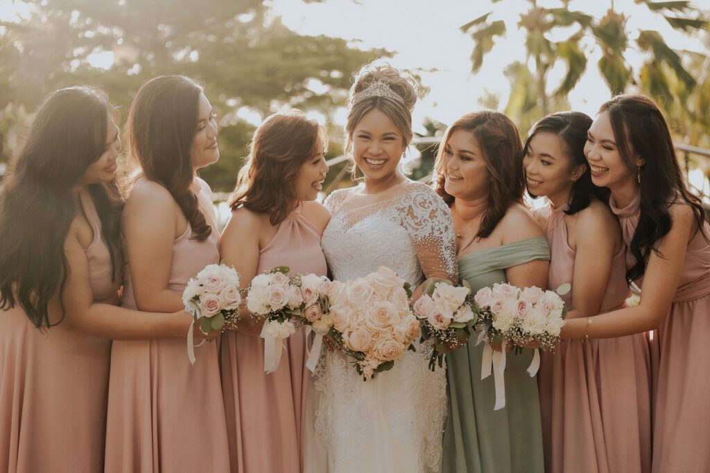 Bride and Her Bridesmaids